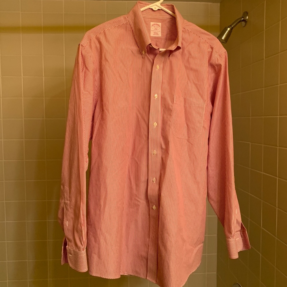 Brooks Brother Dress Shirt - Red Stripes